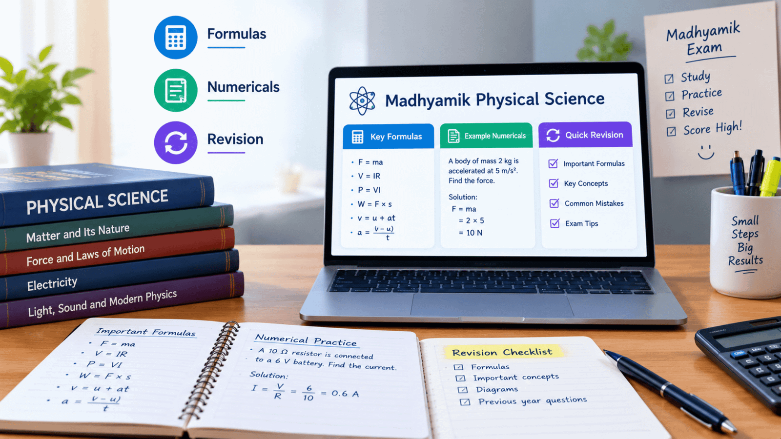 Madhyamik Physical Science: Mastering Formulas, Numericals & Revision